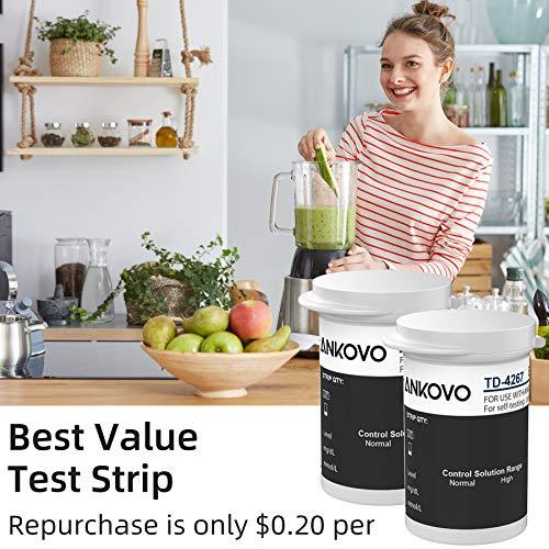 ANKOVO TD4267 Blood Glucose Test Strips, High AntiInterference Strip